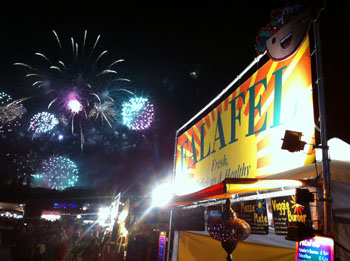 Vegeteria Stall and fireworks